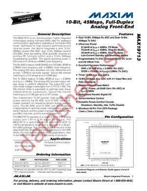 MAX19713ETN+ datasheet  